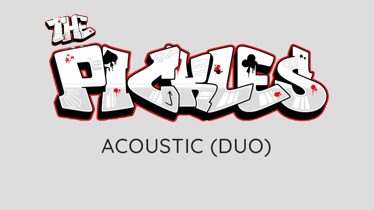 The Pickles (band) calendar event banner for acoustic duo.